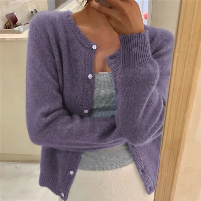 Dames Cropped Vest met Knoopsluiting