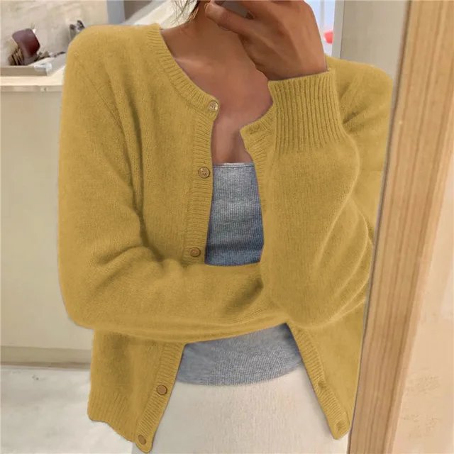 Dames Cropped Vest met Knoopsluiting