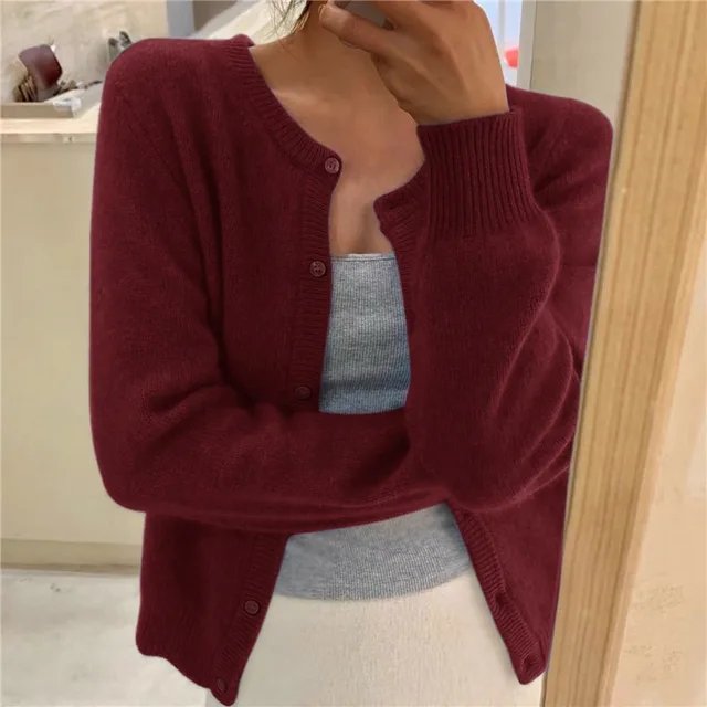 Dames Cropped Vest met Knoopsluiting