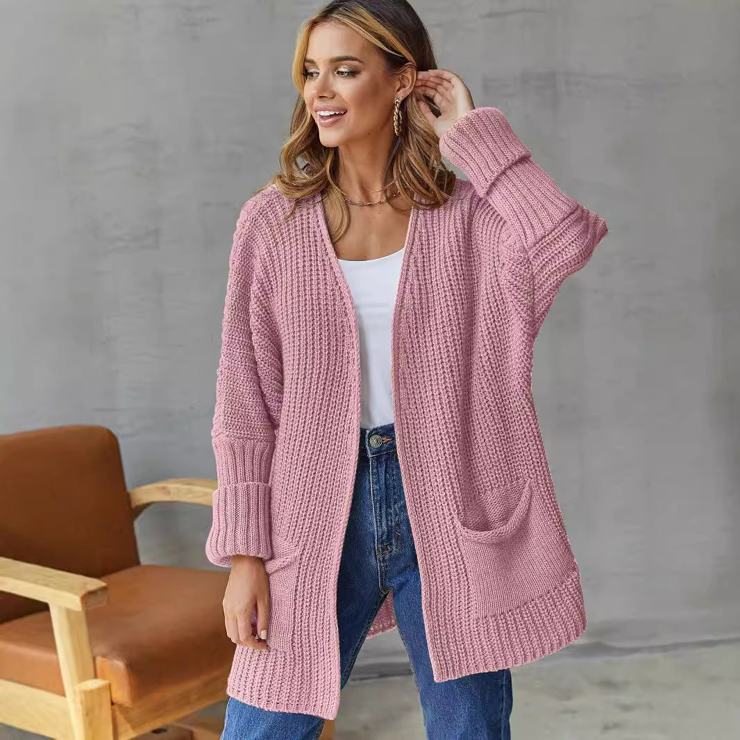 Dames Grofgebreid Vest met Zakken
