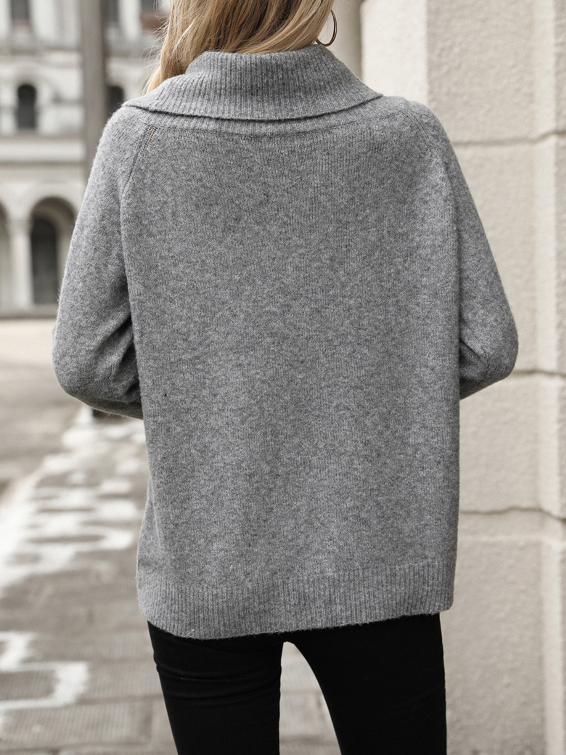 Dames Off Shoulder Trui met Col