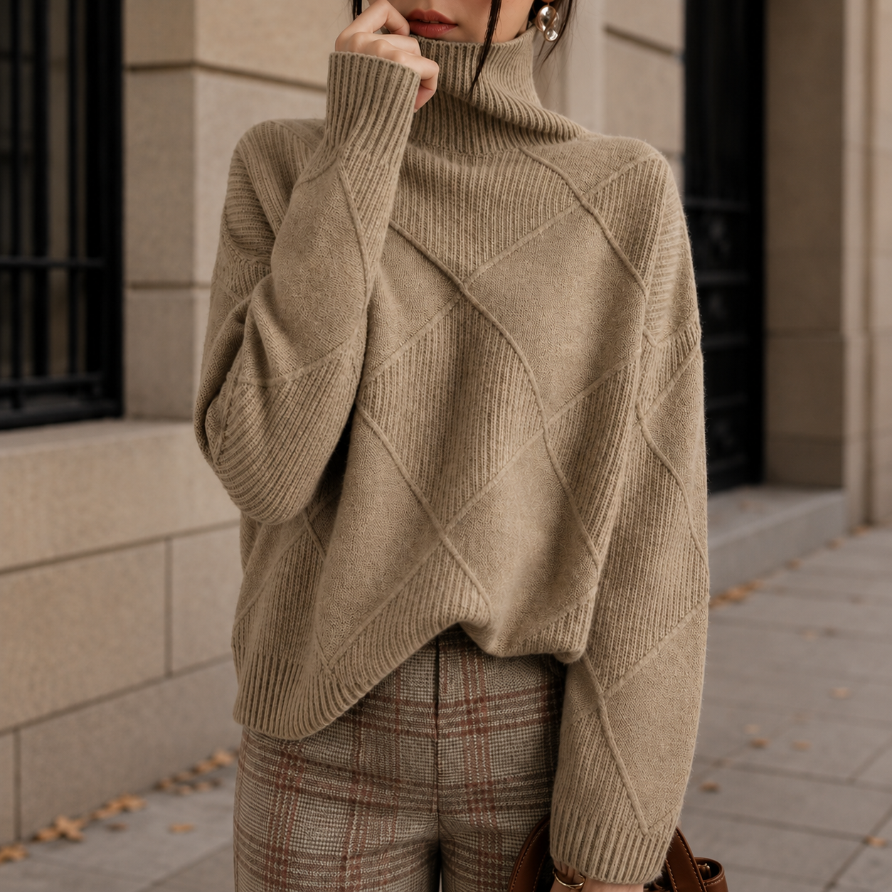 Dames Oversized Coltrui met Wijde Mouwen