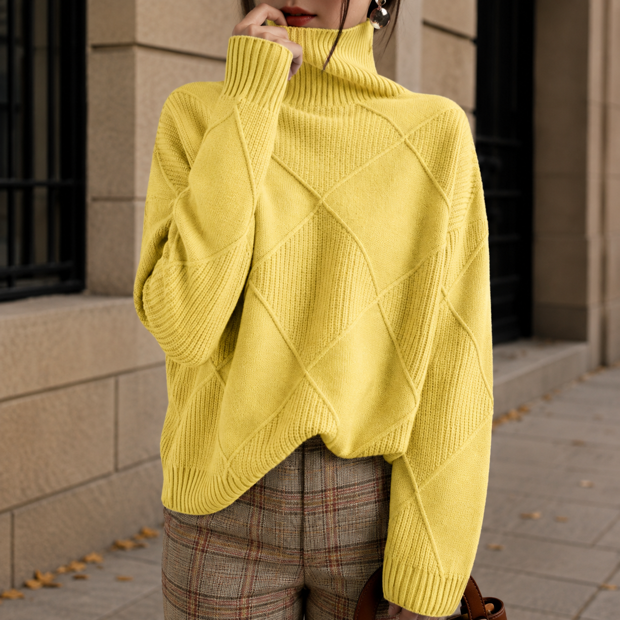 Dames Oversized Coltrui met Wijde Mouwen
