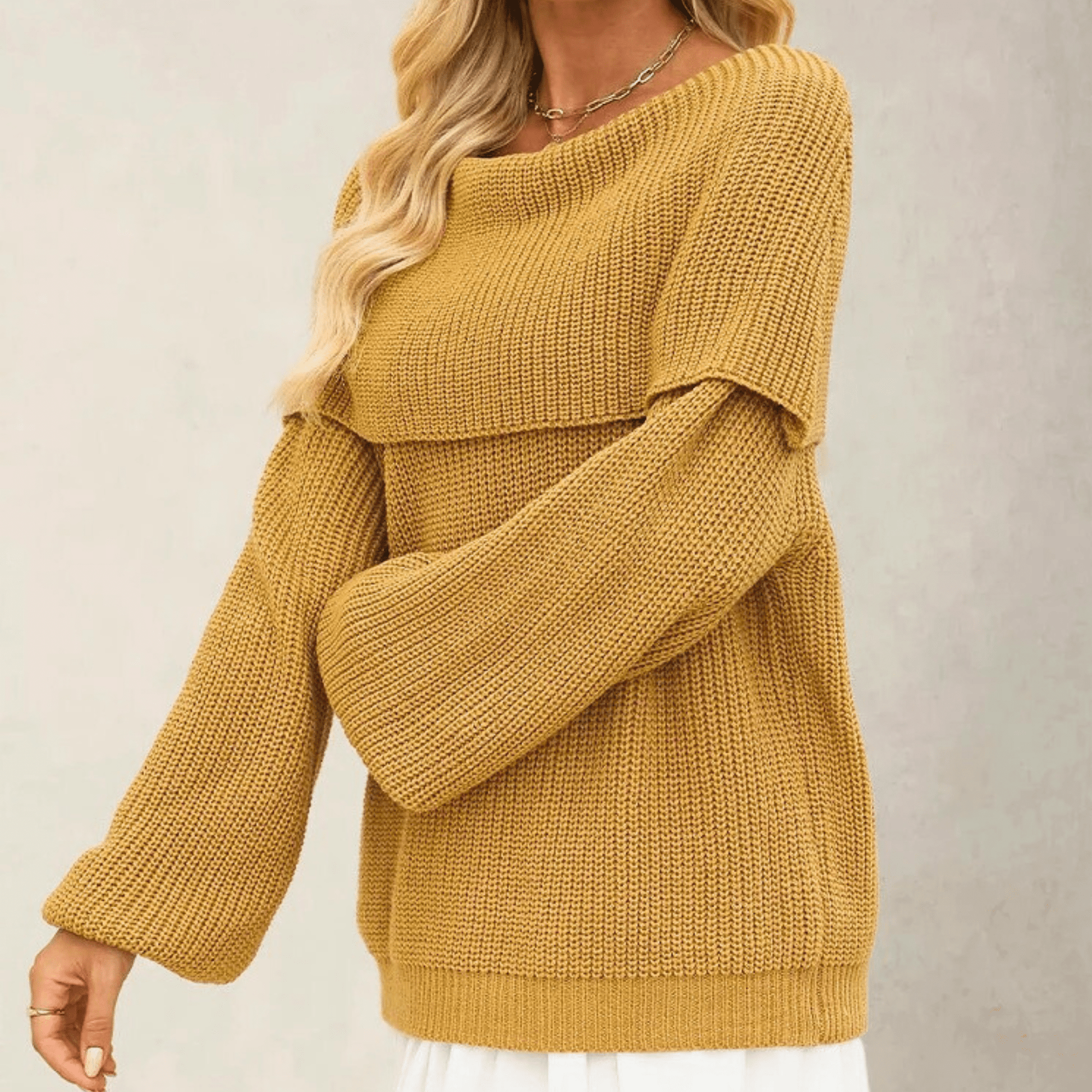 Dames Geribbelde Off Shoulder Trui