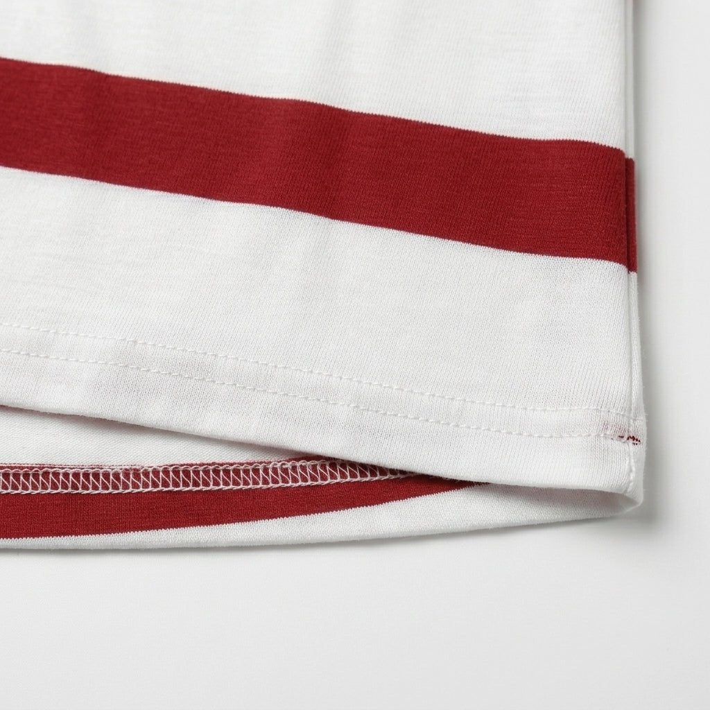 Dames Gestreepte Blouse met V-hals van Lichtgewicht Ademend Materiaal