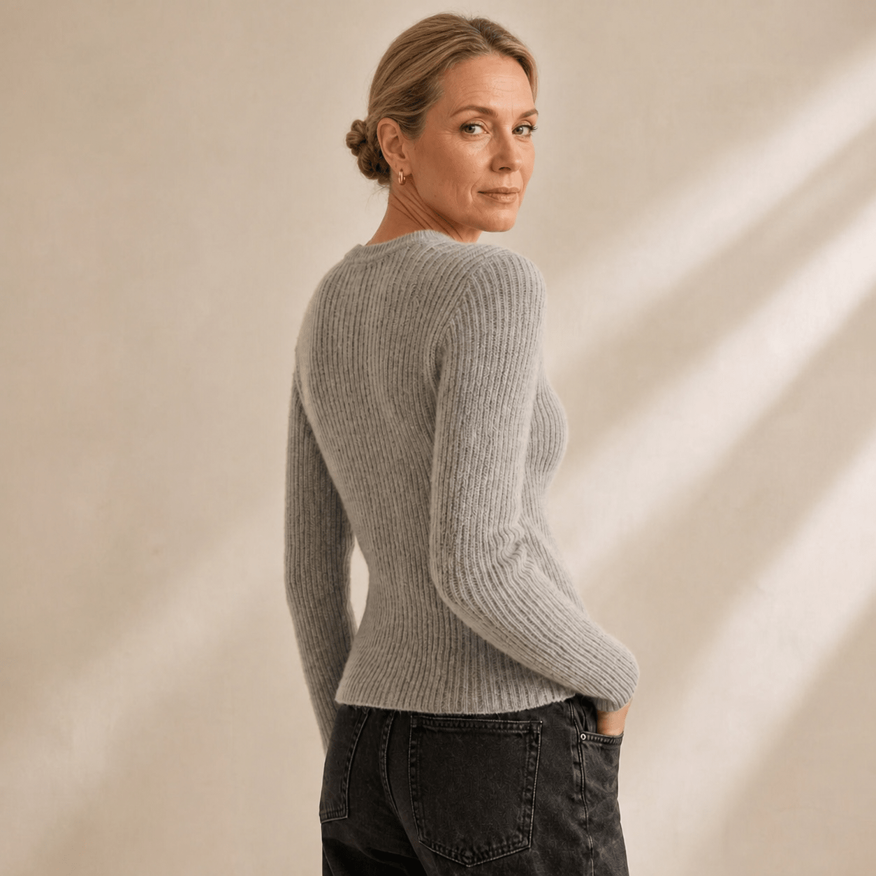 Dames Lang Gebreid Vest met Knoopsluiting van Comfortabel Materiaal