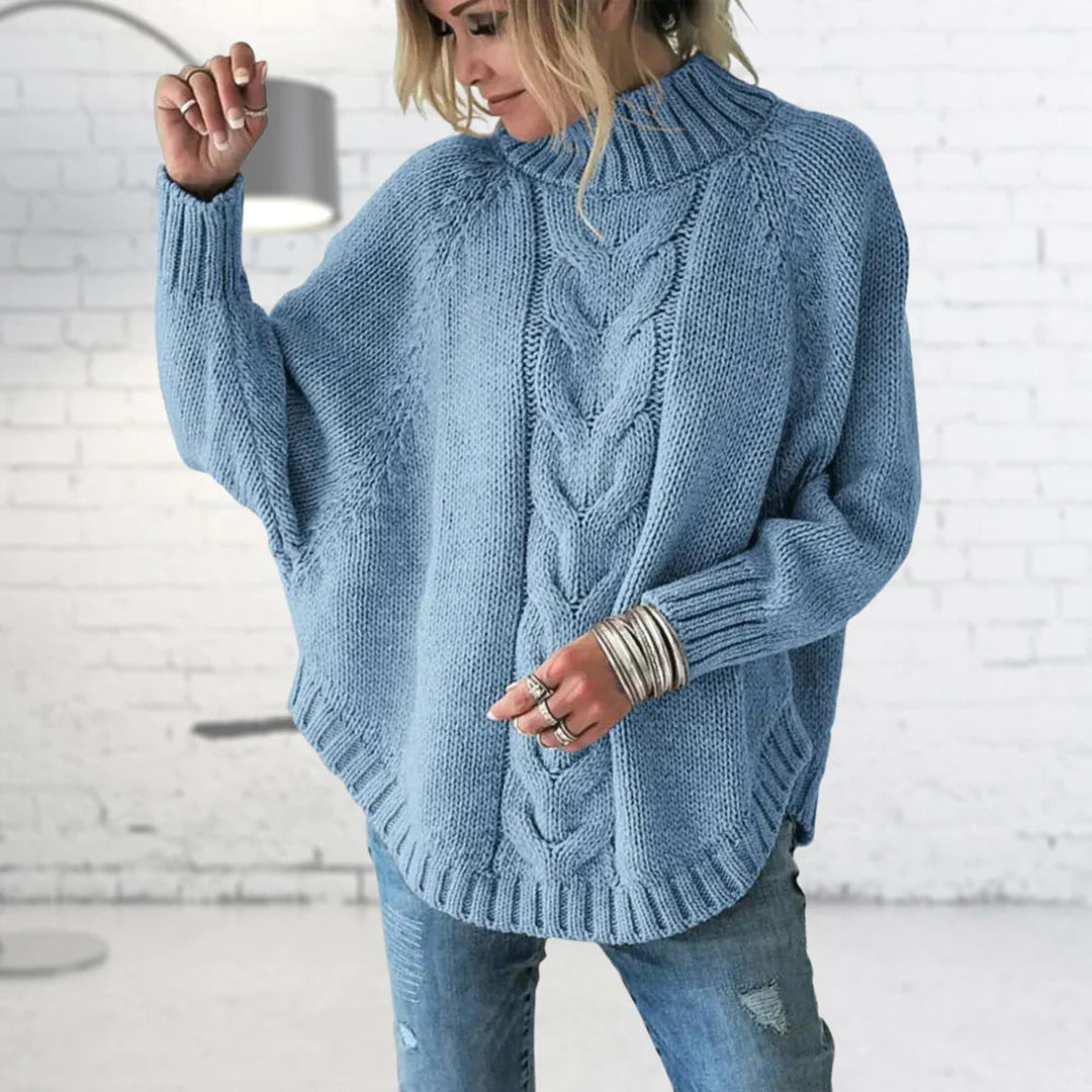 Dames Oversized Coltrui met Kabelpatroon
