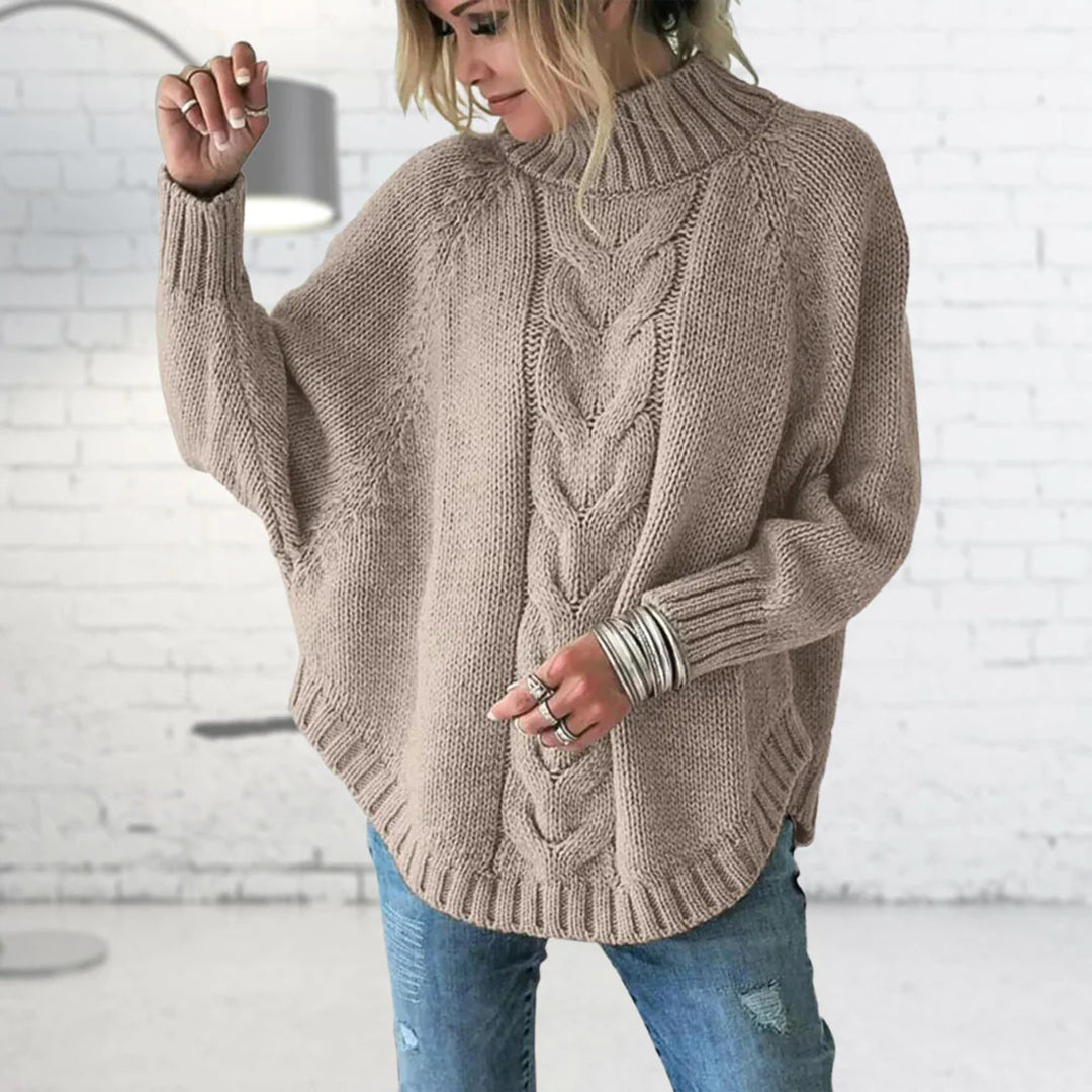 Dames Oversized Coltrui met Kabelpatroon