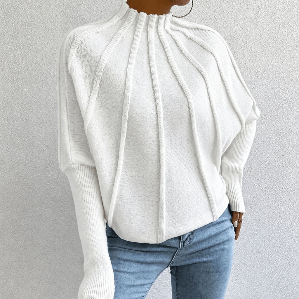 Dames Oversized Trui met Opstaande Kraag
