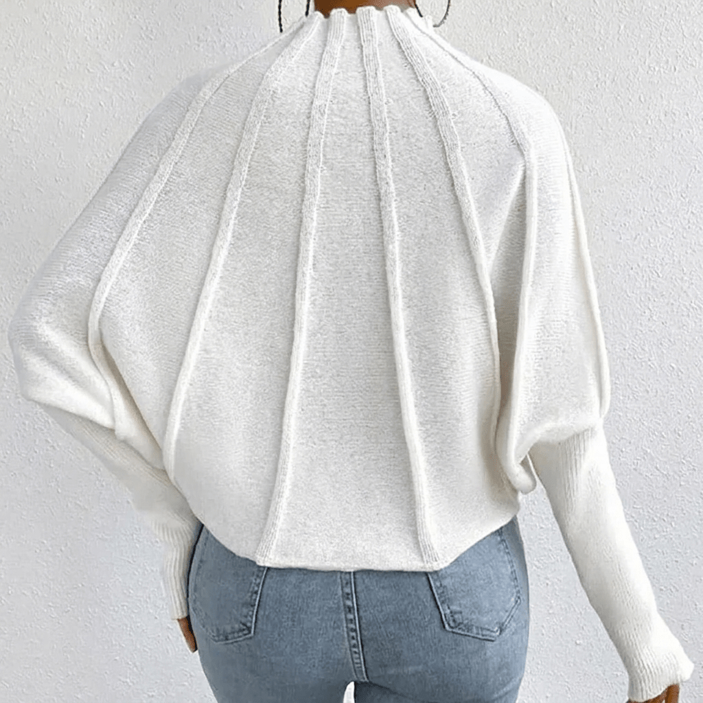 Dames Oversized Trui met Opstaande Kraag