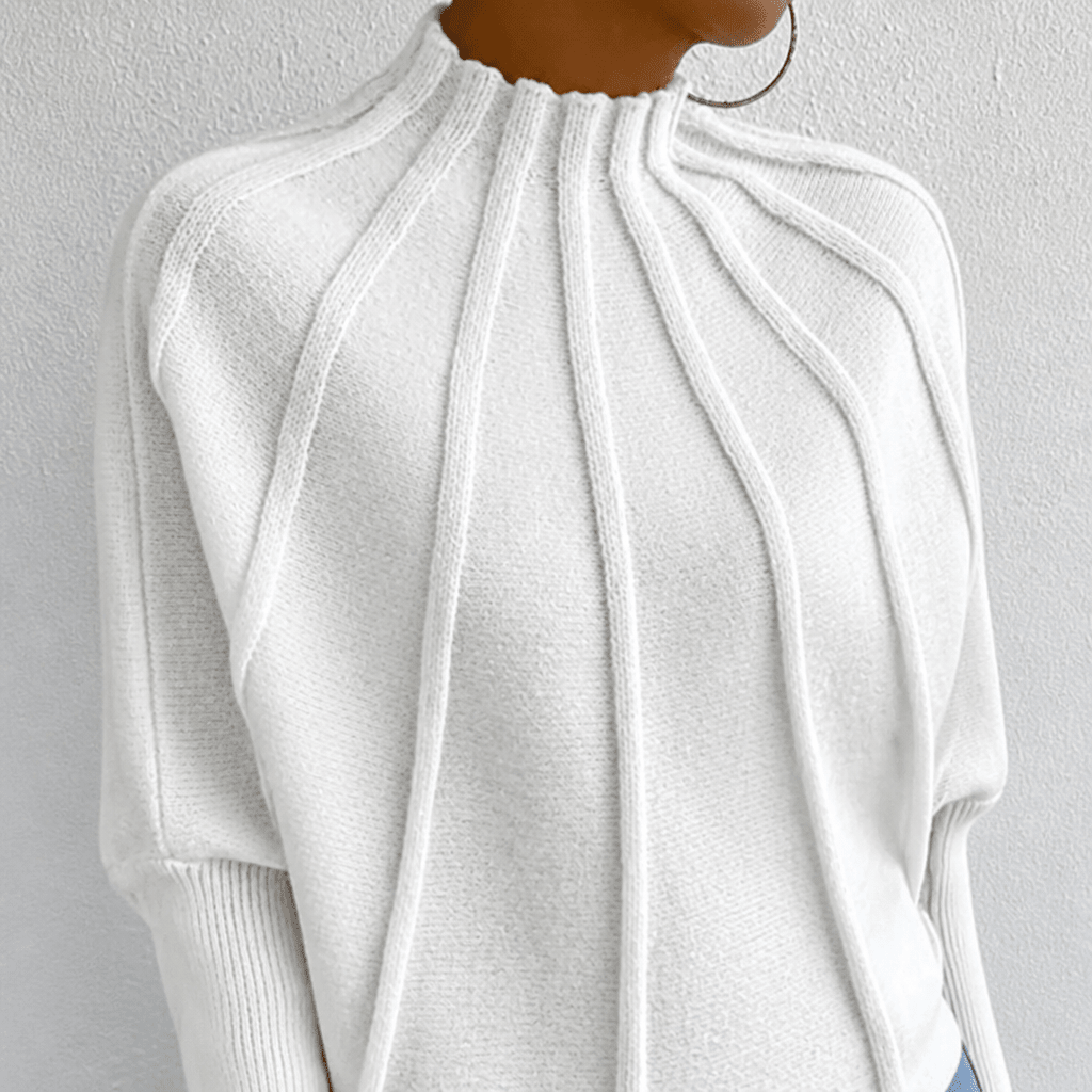 Dames Oversized Trui met Opstaande Kraag