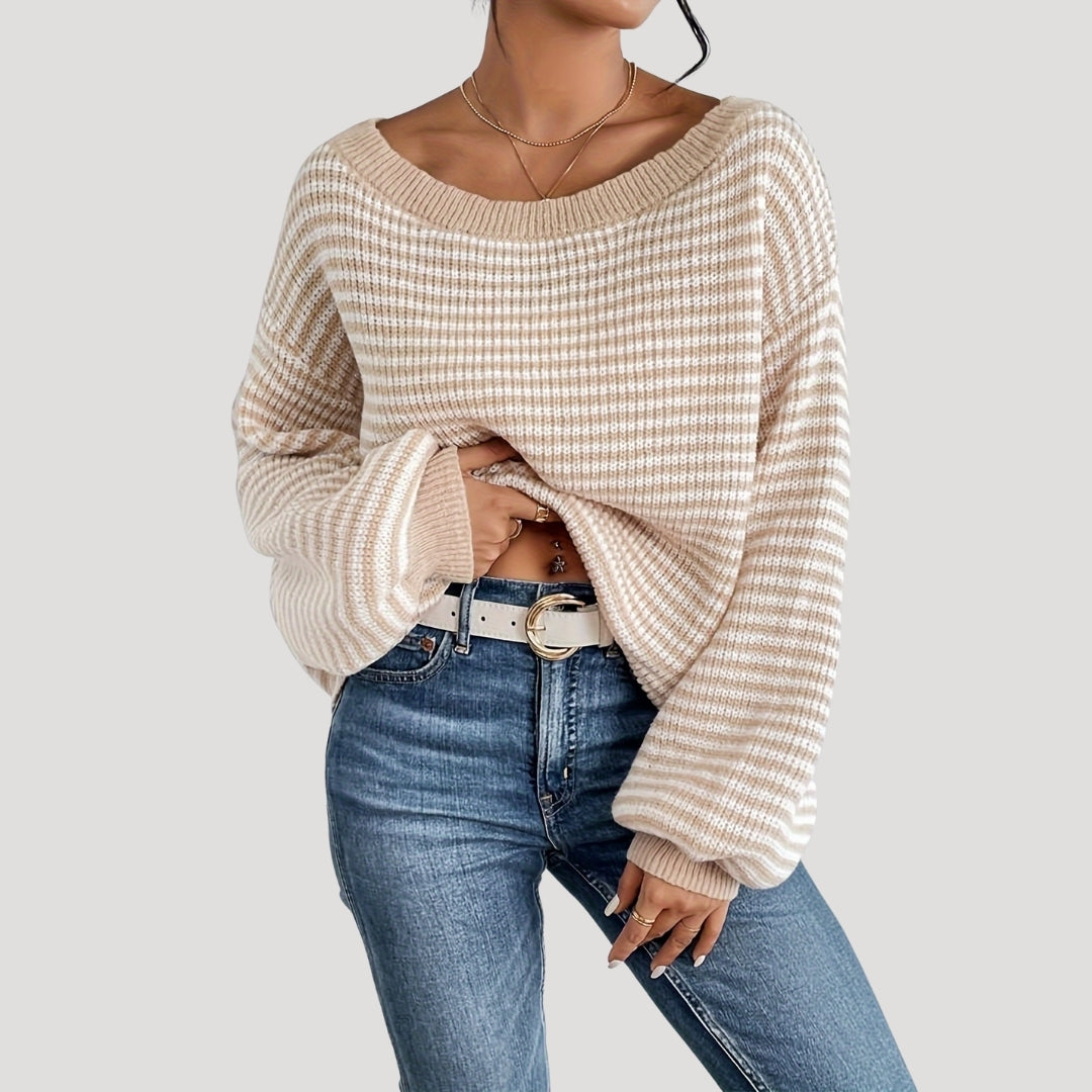 Dames Oversized Trui met Boothals