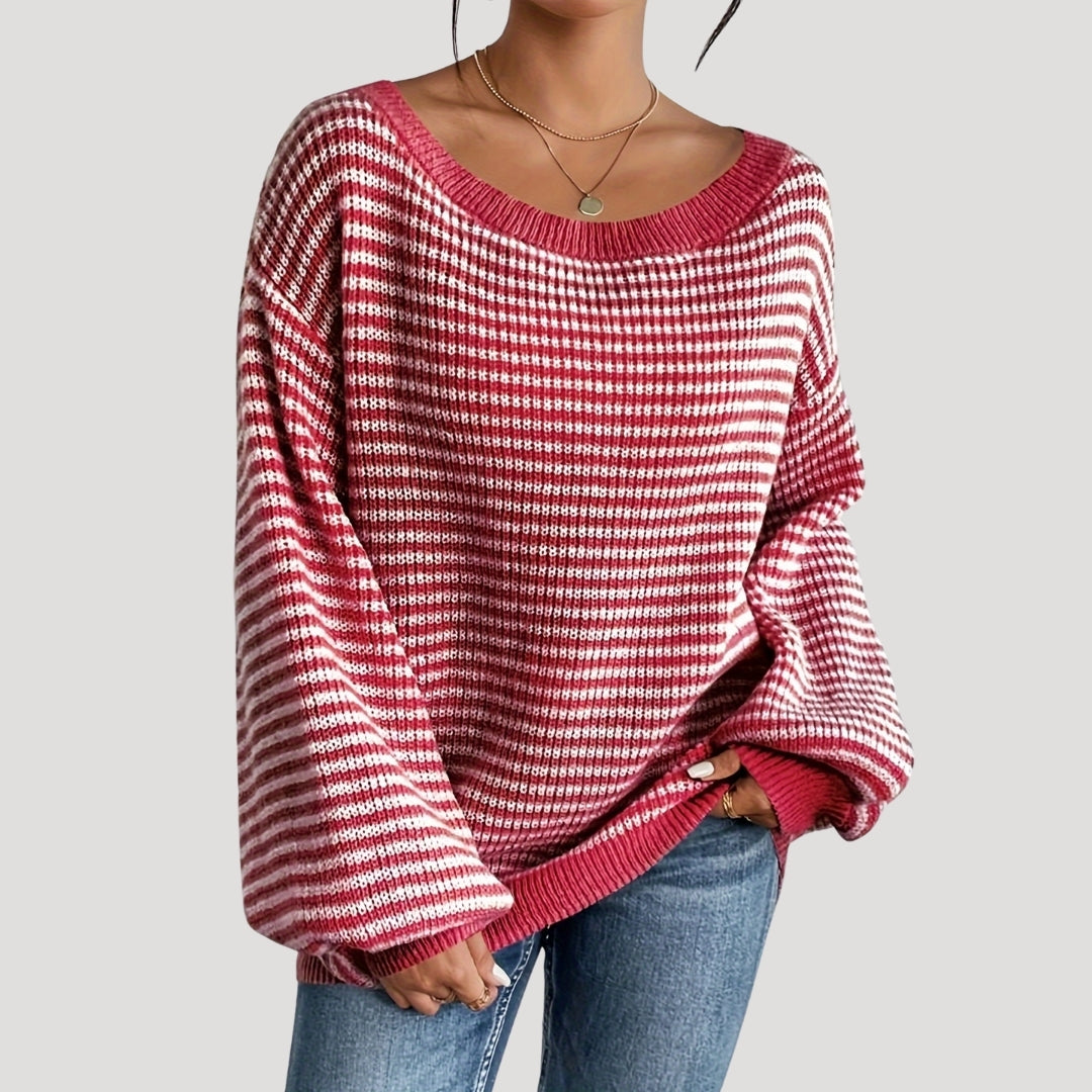 Dames Oversized Trui met Boothals