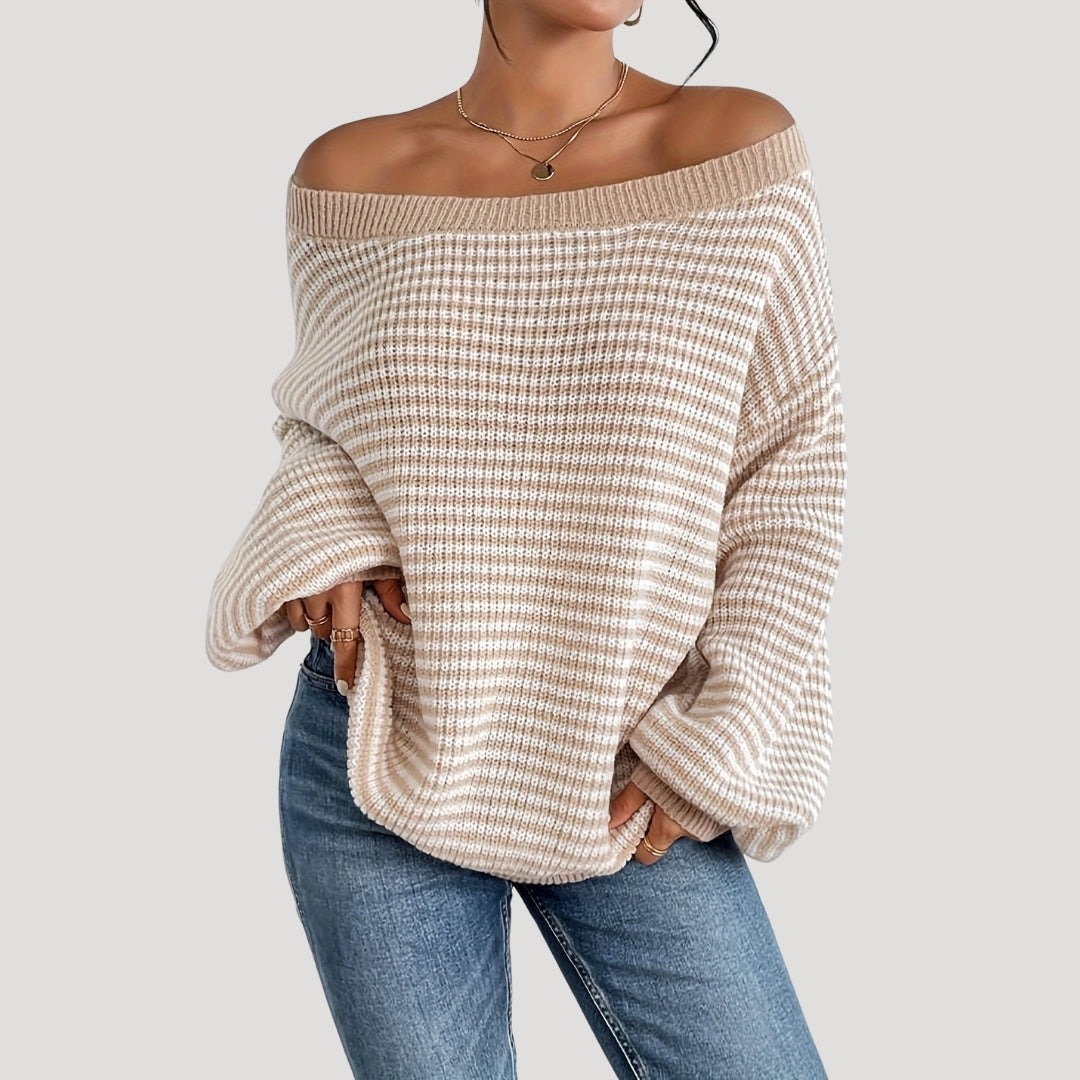 Dames Oversized Trui met Boothals