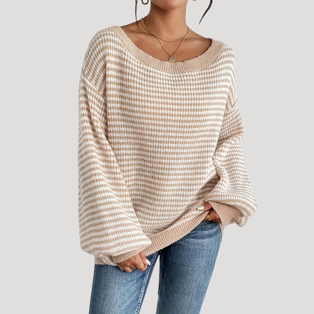 Dames Oversized Trui met Boothals