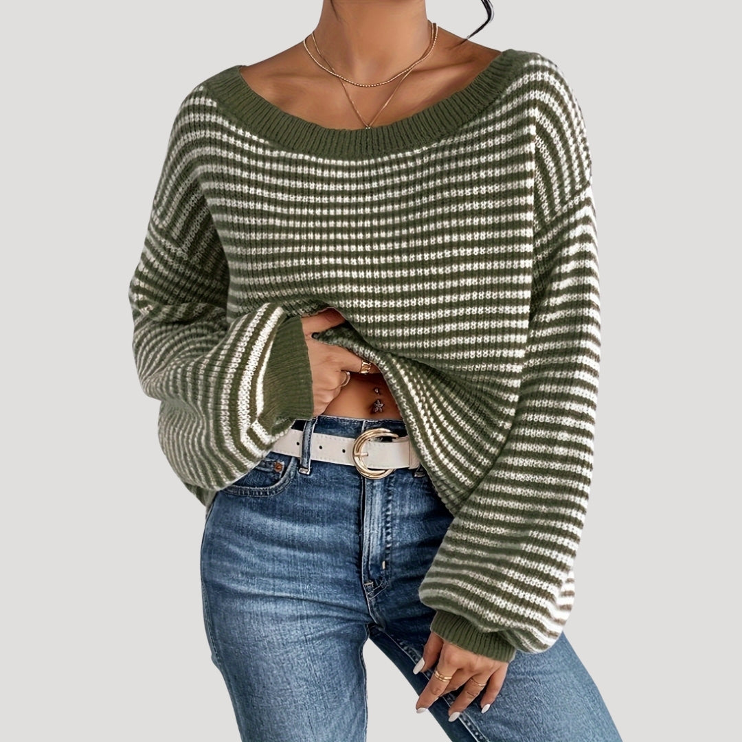 Dames Oversized Trui met Boothals