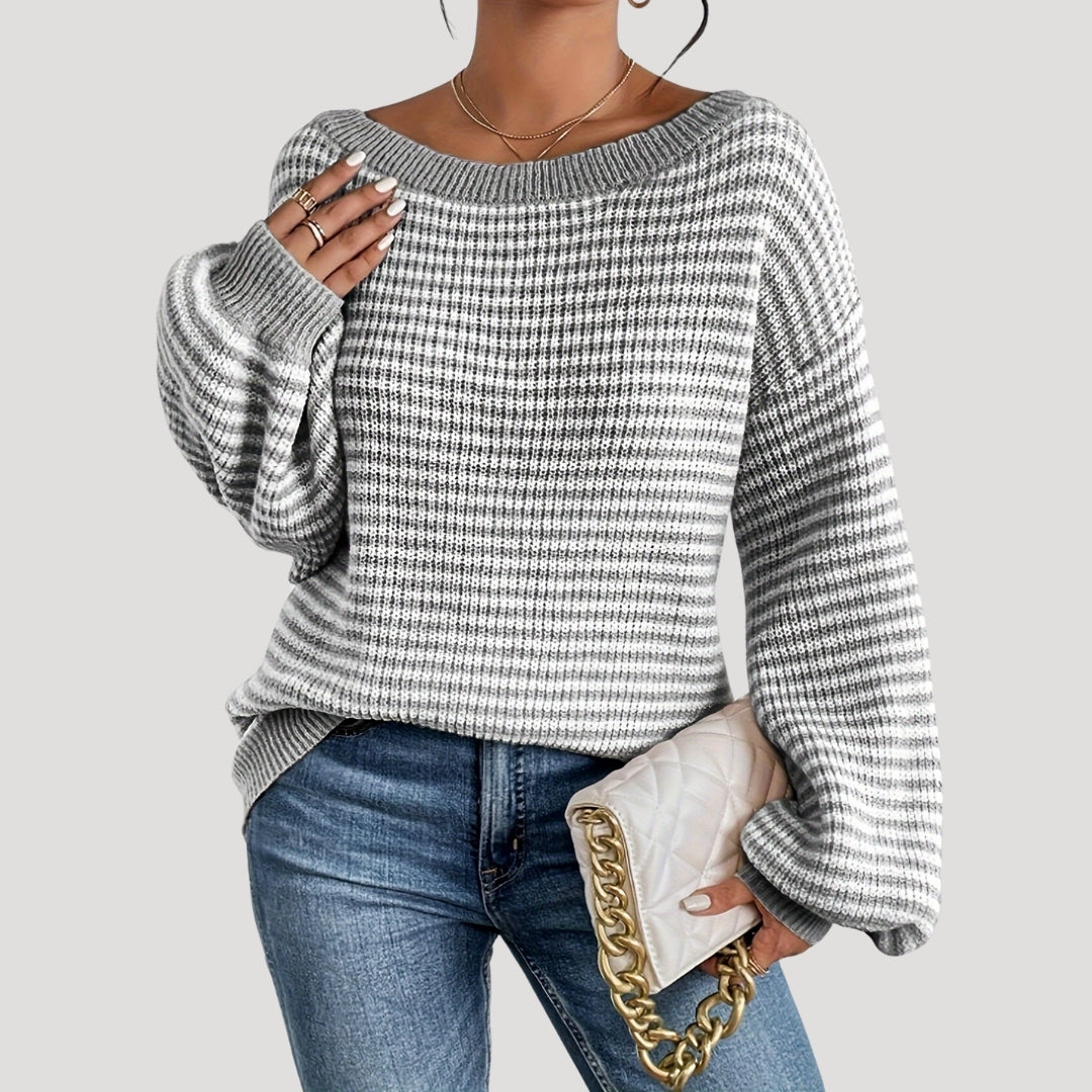 Dames Oversized Trui met Boothals