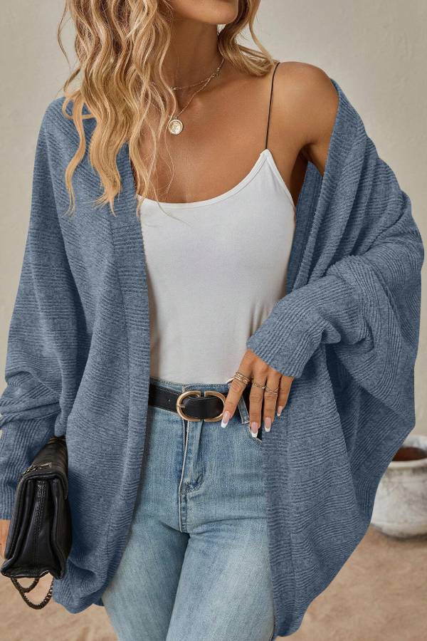 Dames Vleermuismouw Vest van Los Gebreid Materiaal