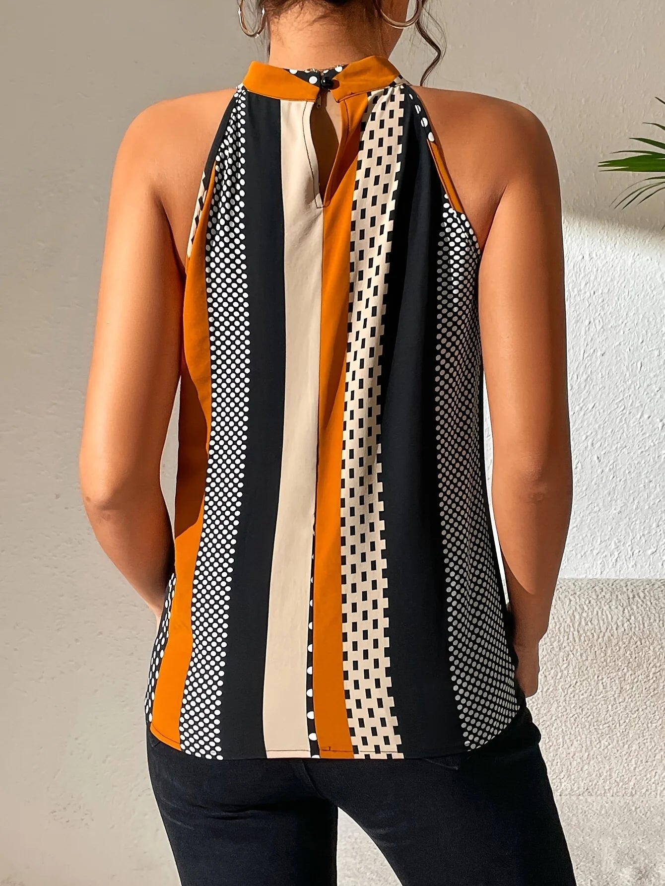 Dames top mouwloos met Tie-Dye Patroon Lizzy
