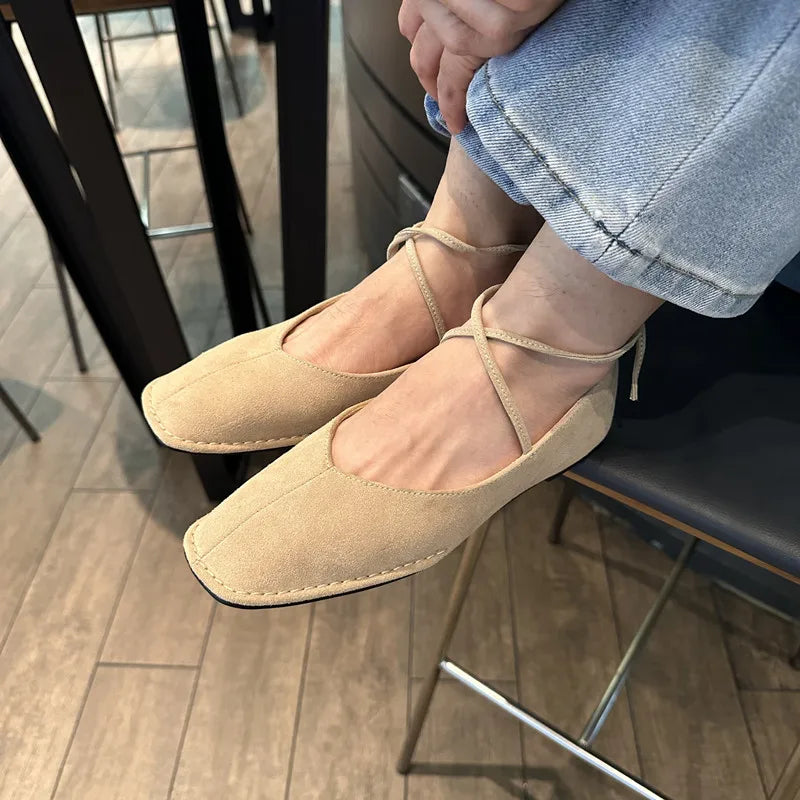Damesballerina's Kunstleer met Ronde Neus Lizzy