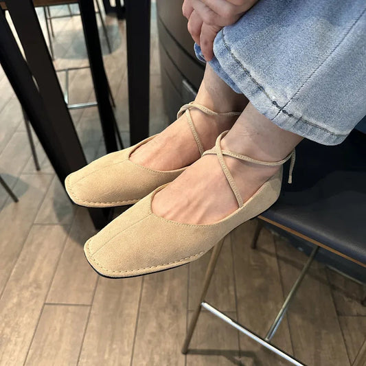 Damesballerina's Kunstleer met Ronde Neus Lizzy