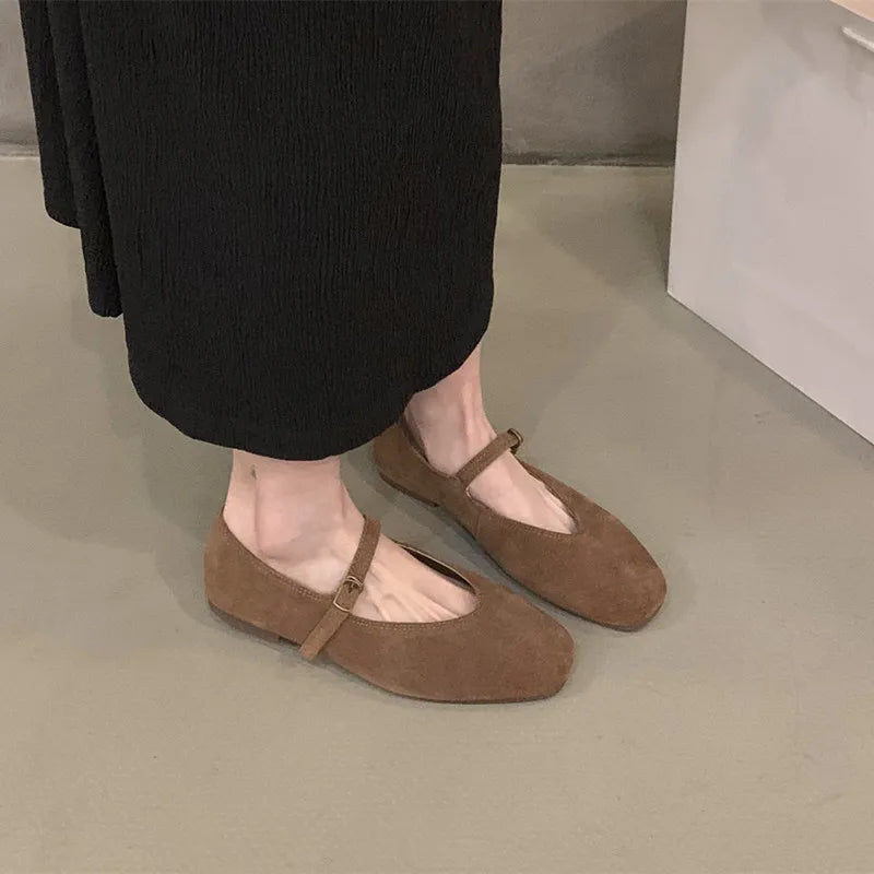 Damesballerina's Kunstleer met Ronde Neus Lizzy