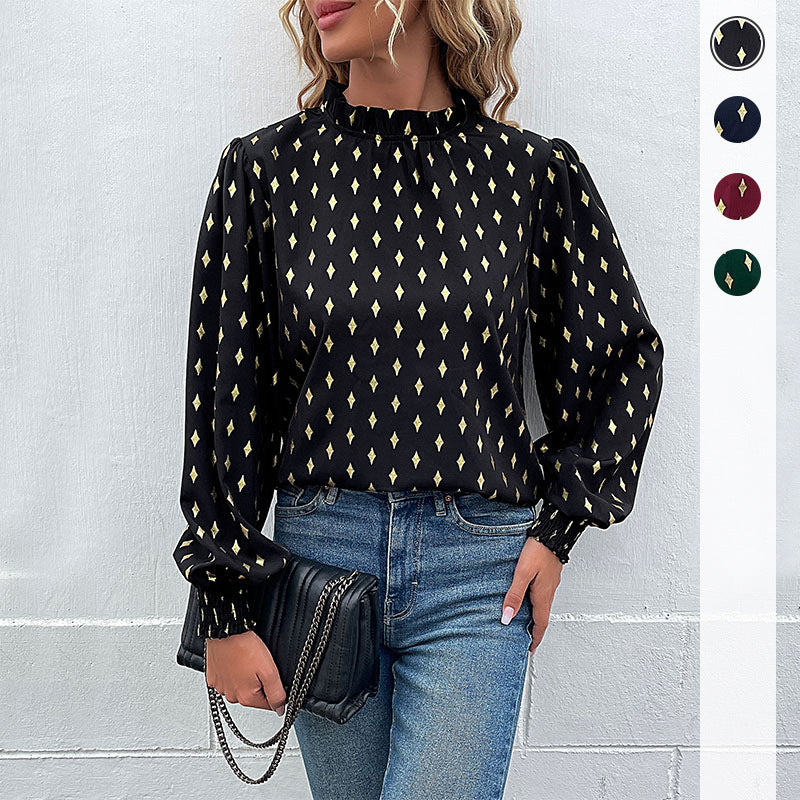 Damesblouse met Elegante Kraag en Lange Mouwen Lizzy