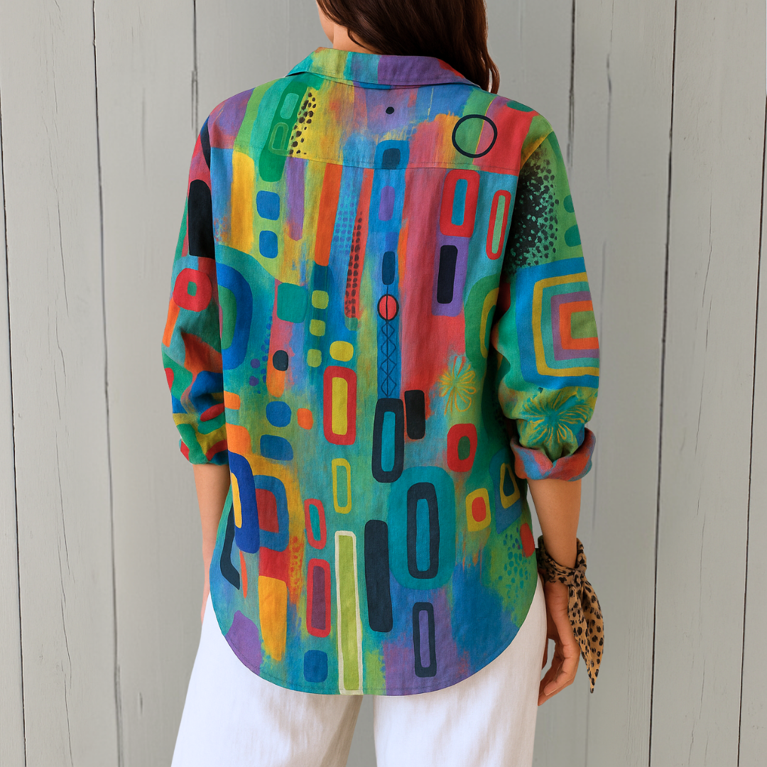 Damesblouse met Getailleerde Snit en Lange Mouw Lizzy