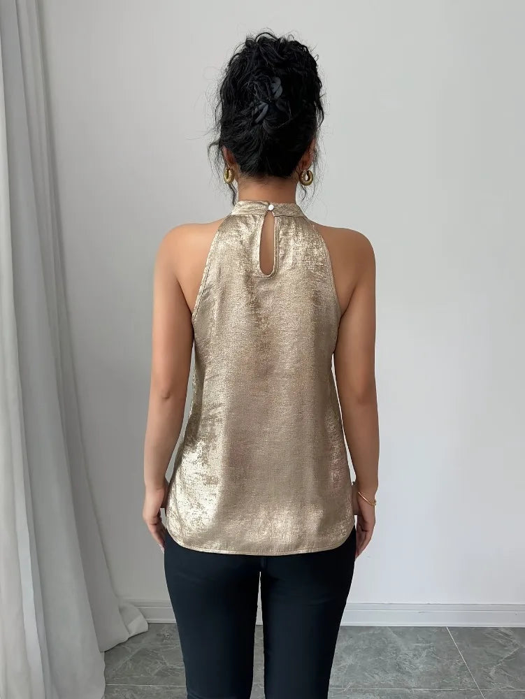 Damesblouse met Halternek en Off-Shoulder Lizzy