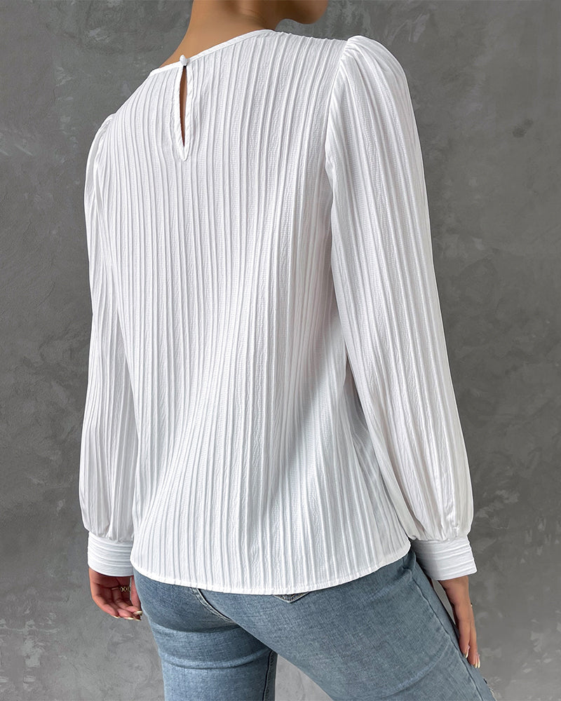 Damesblouse met Lantaarnmouwen en Flatterende Pasvorm Lizzy