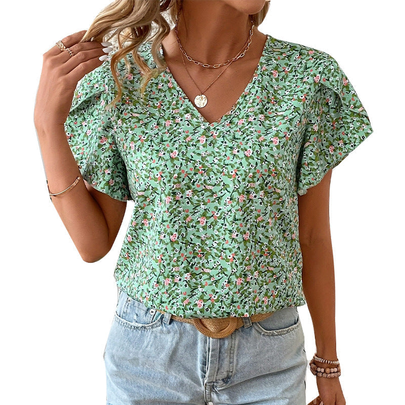 Damesblouse met V-hals en Ruches Lizzy