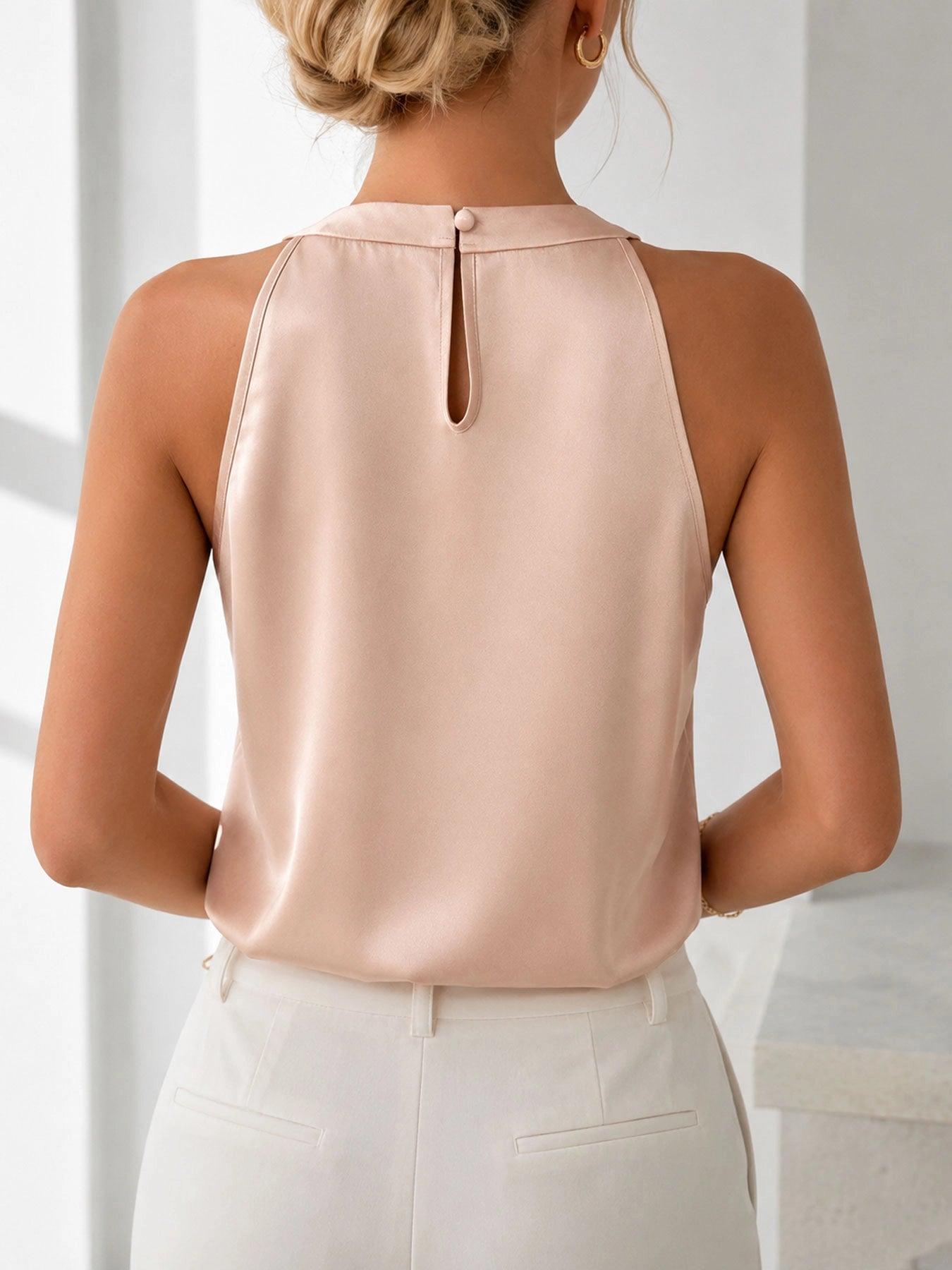 Damesblouse met Vloeiende Snit en Knoopsluiting Lizzy