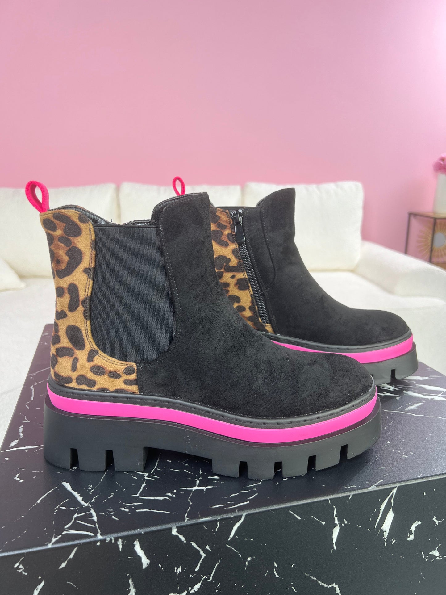 Damesenkellaarzen met Print en Zooldetail Lizzy