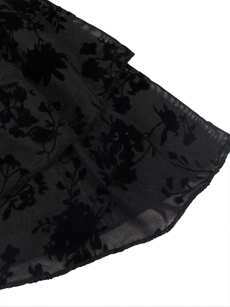 Damesjurk Halflang met Bloemenprint en Korte Mouwen Lizzy