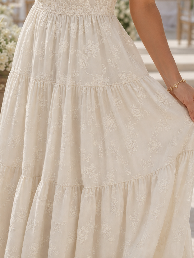 Damesjurk Midi met Bloemendetails Lizzy