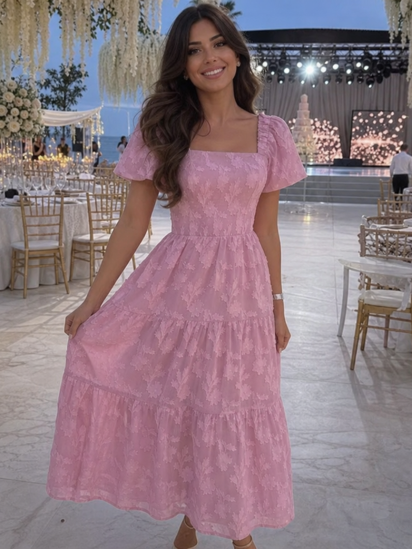 Damesjurk Midi met Bloemendetails Lizzy