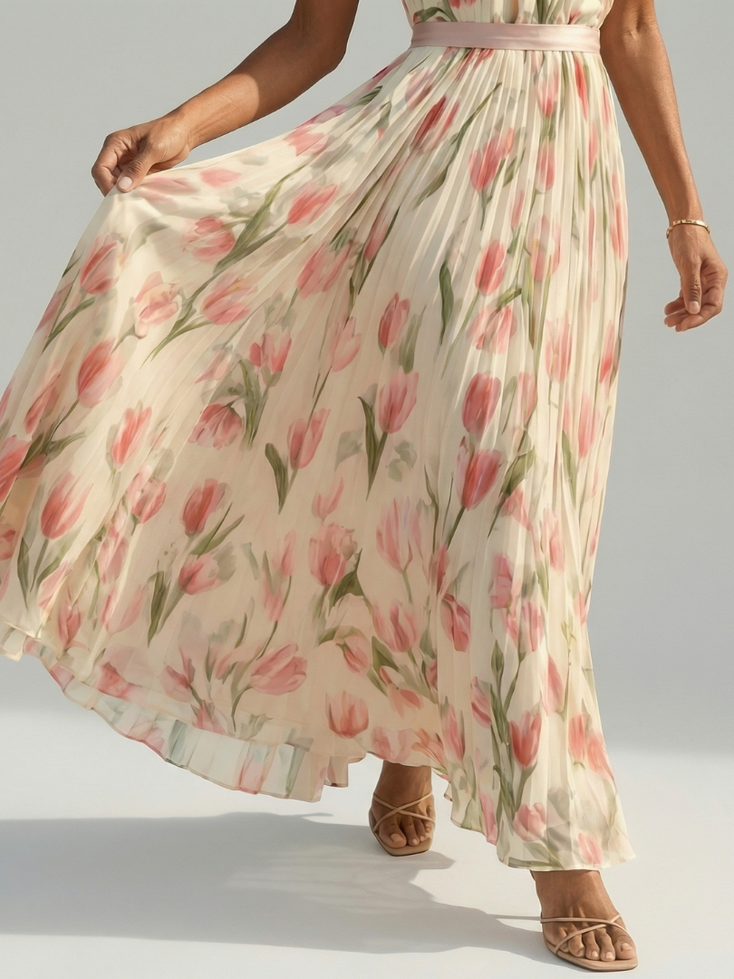 Damesjurk Midi met Bloemmotieven Lizzy