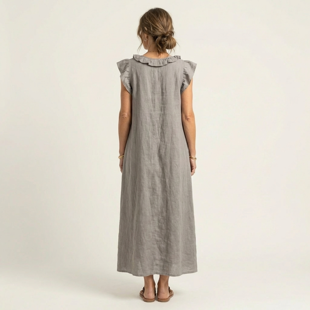 Damesjurk Midi met Ruches Lizzy
