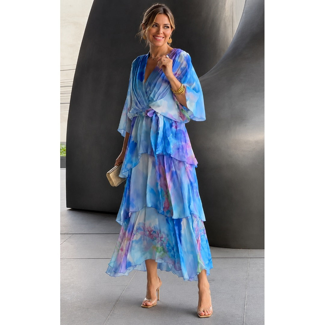 Damesjurk Wikkel met Flatterende Snit en Chiffon Lizzy