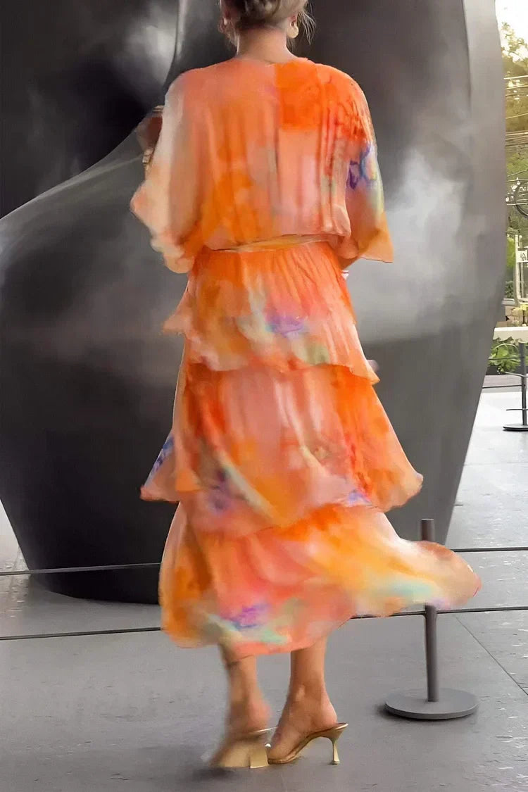 Damesjurk Wikkel met Flatterende Snit en Chiffon Lizzy