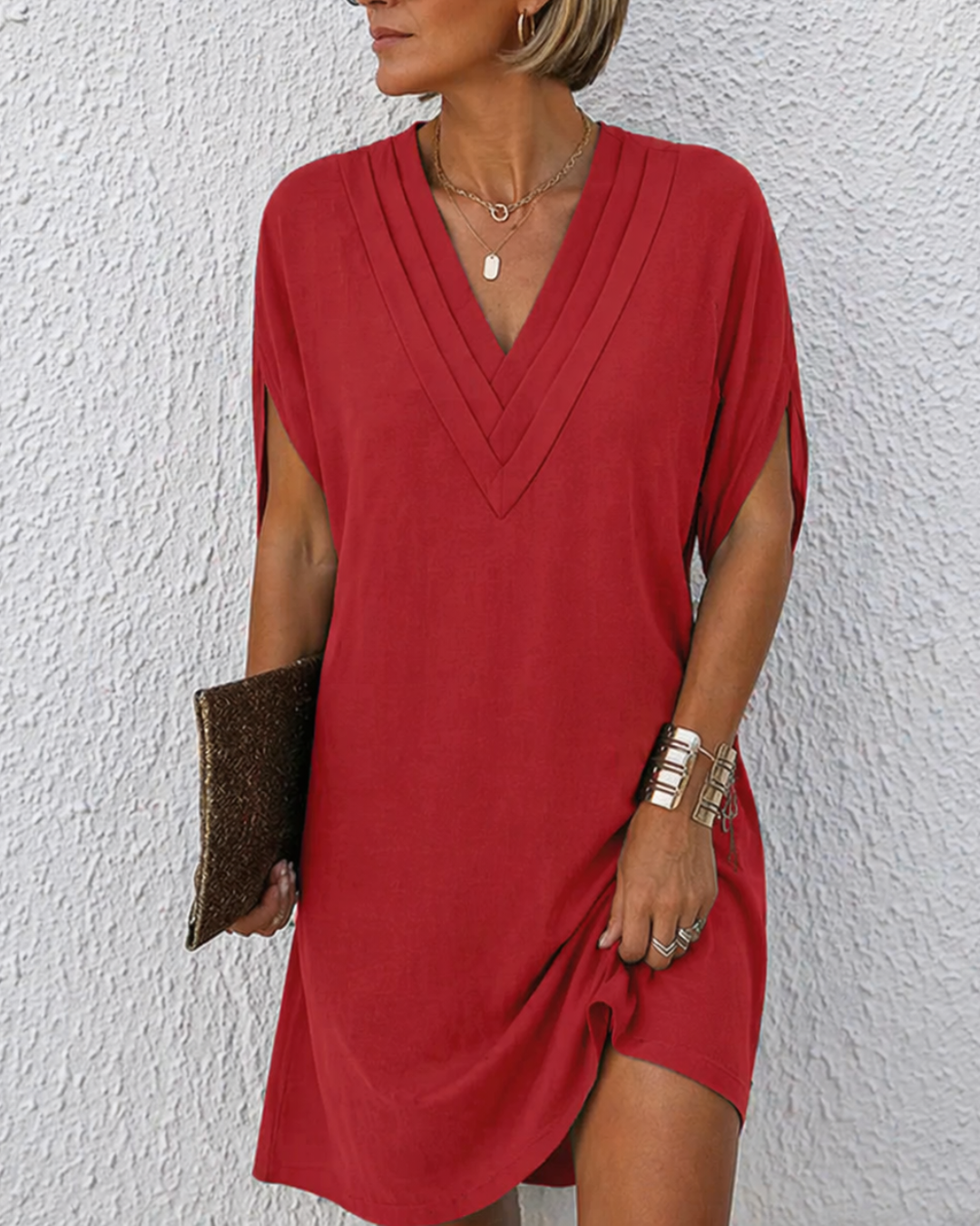 Damesjurk Zomer met Wikkeldetail en V-hals Lizzy