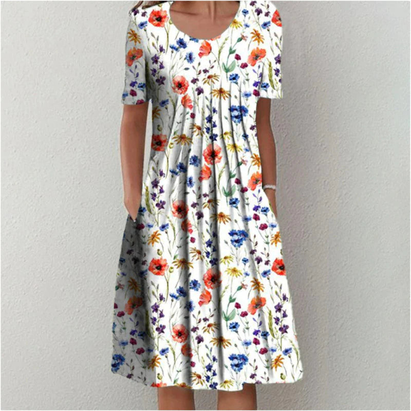 Damesjurk met Bloemenprint en Gestructureerd Silhouet Lizzy