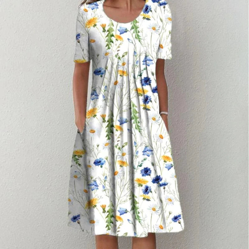 Damesjurk met Bloemenprint en Gestructureerd Silhouet Lizzy