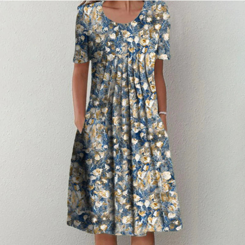 Damesjurk met Bloemenprint en Gestructureerd Silhouet Lizzy