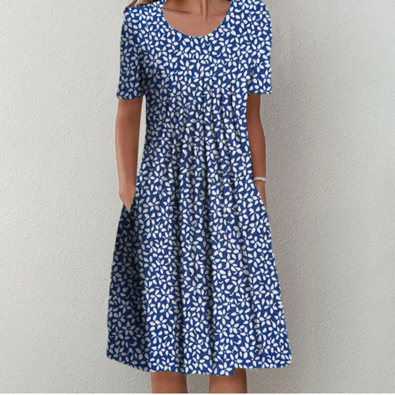 Damesjurk met Bloemenprint en Gestructureerd Silhouet Lizzy
