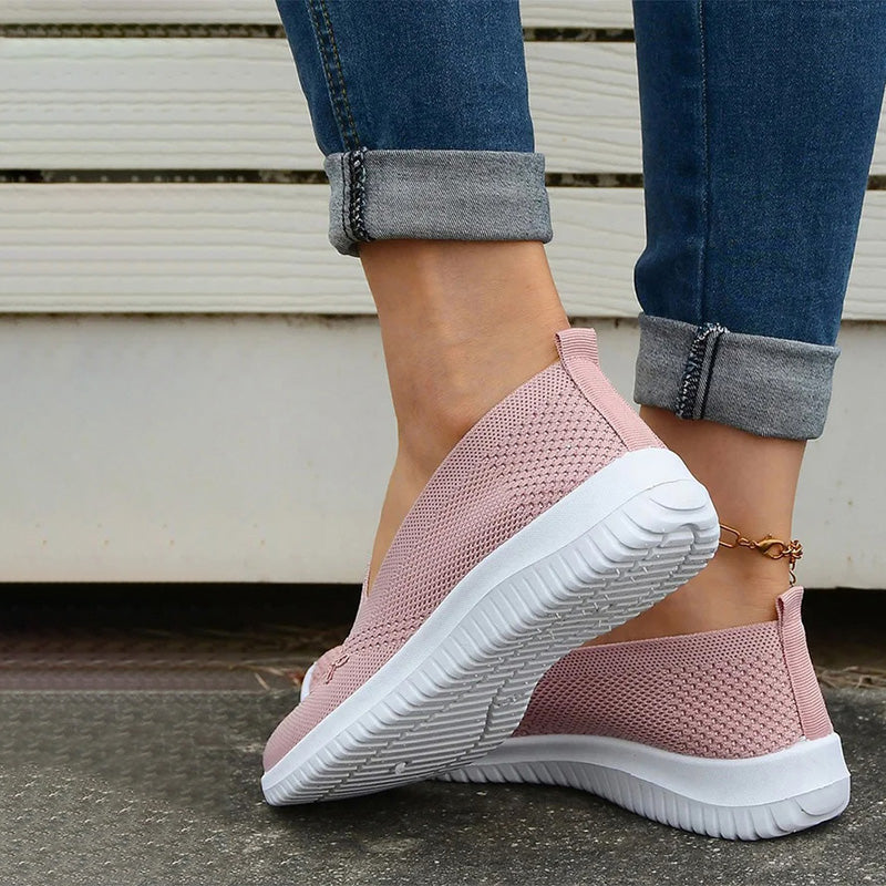 Damesloafers met Bloemenborduurwerk en Ademend Mesh Lizzy