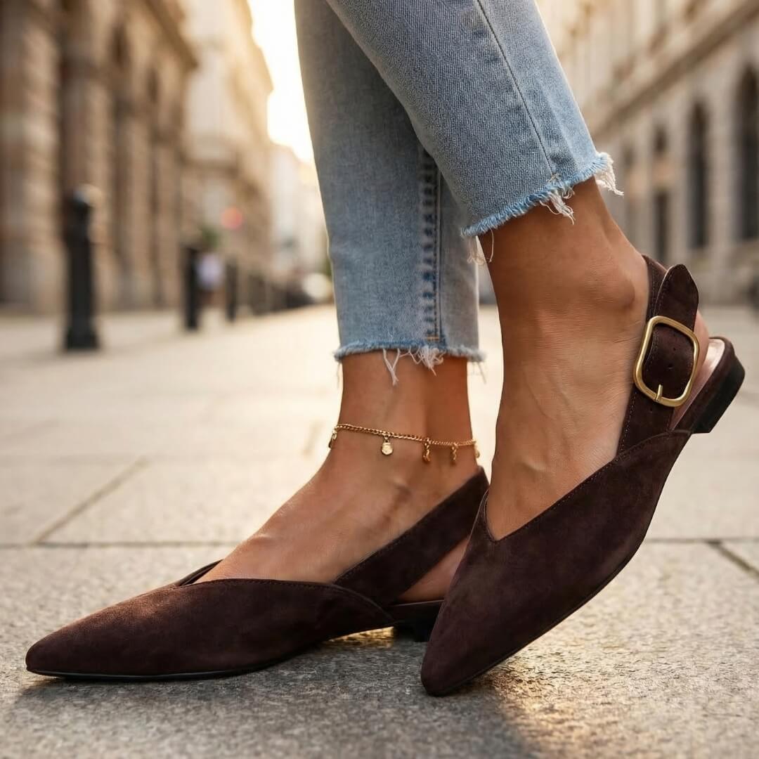 Damesloafers met Puntige Neus en Verstelbare Riem Lizzy