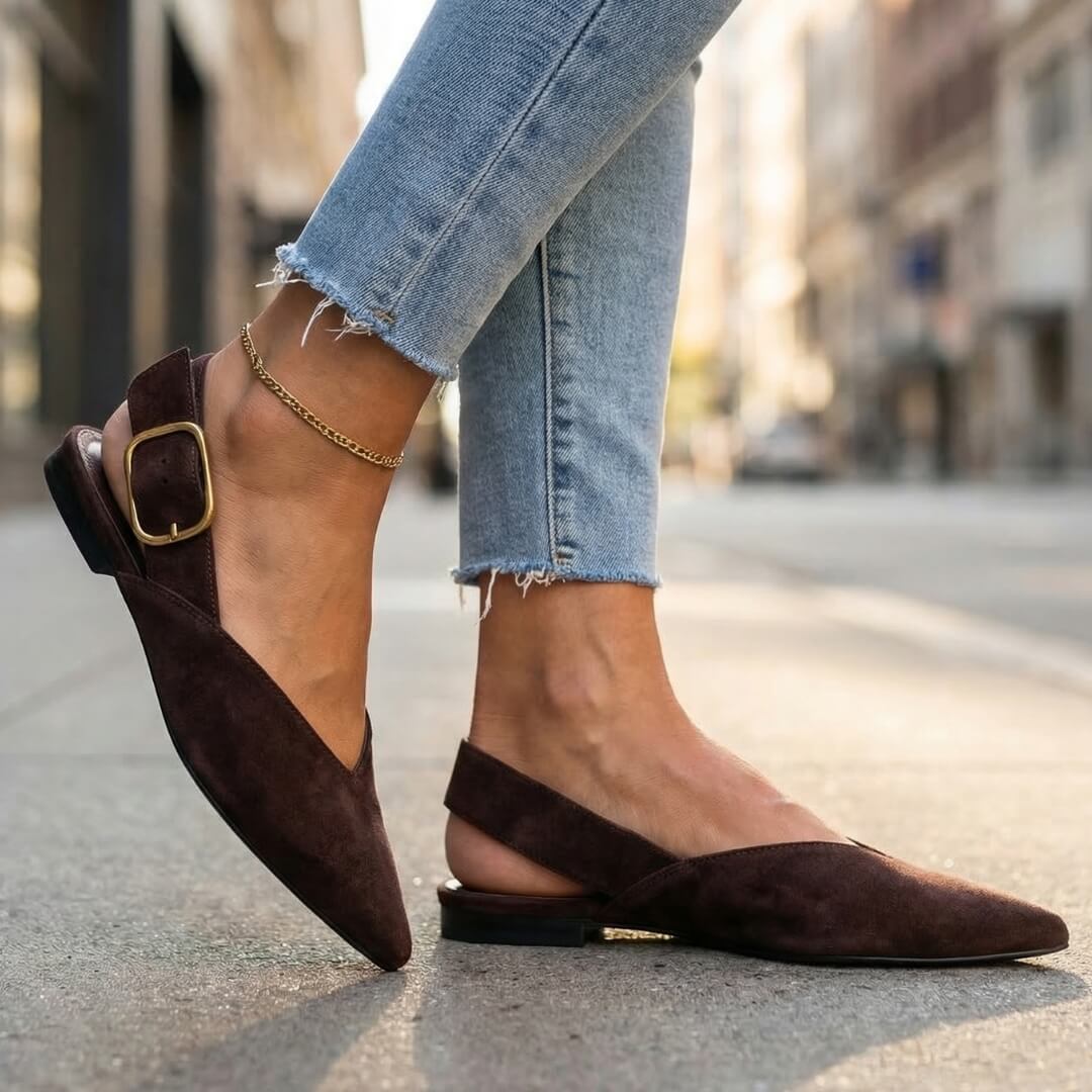 Damesloafers met Puntige Neus en Verstelbare Riem Lizzy