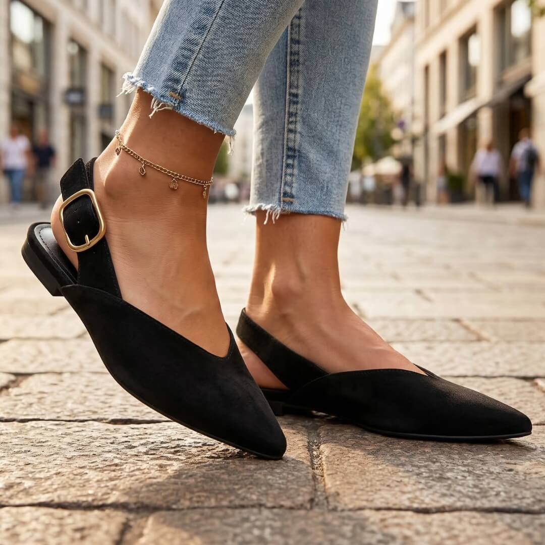 Damesloafers met Puntige Neus en Verstelbare Riem Lizzy