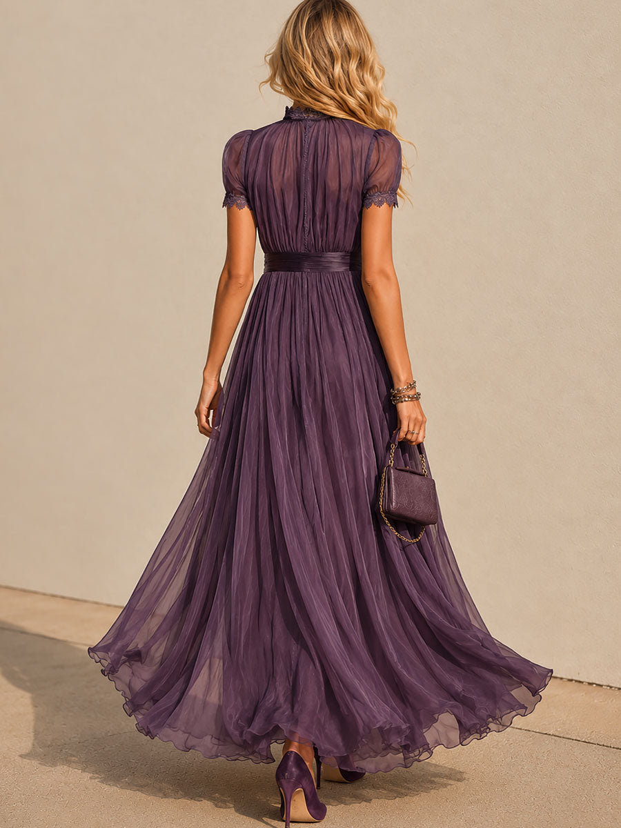 Damesmaxi-jurk Soepelvallend met Vintage Details Lizzy